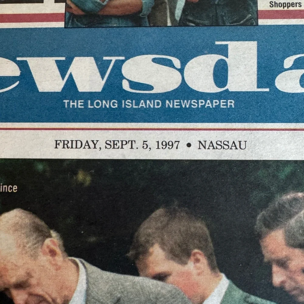 Newsday The Long‎ Island Newspaper Friday September 5 1997 Princess Diana